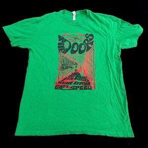 The Doors Green T Shirt Size Large Rock Blues Band Jim Morrison Robert Krieger